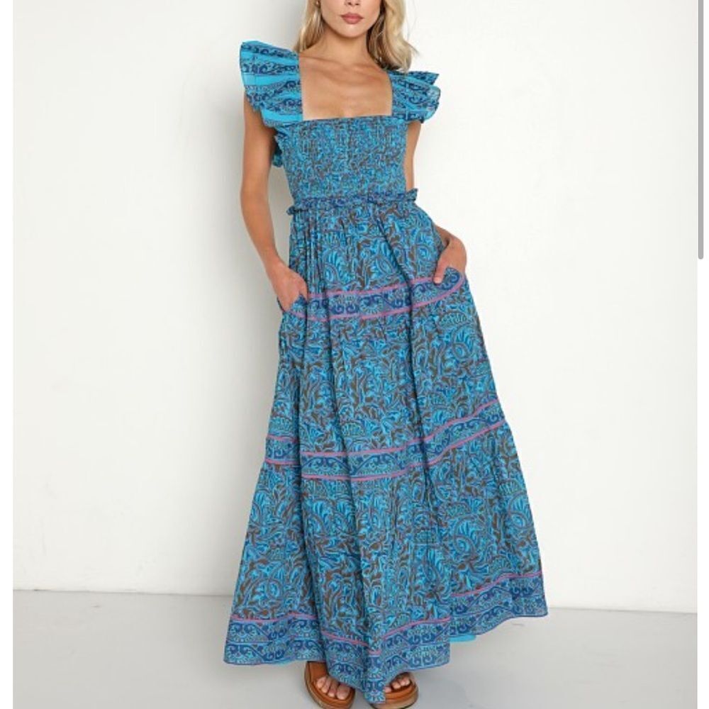 Cleobella Marilyn Smocked Maxi Dress S